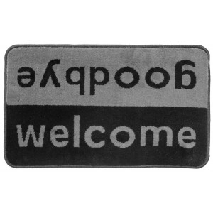 Πατάκι Εισόδου Fashion Welcome Black Grey Sdim 40X67