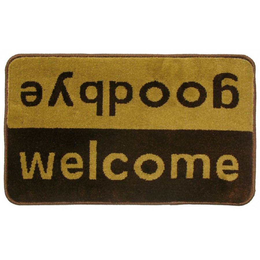 Πατάκι Εισόδου Fashion Welcome Brown Beige Sdim 40X67