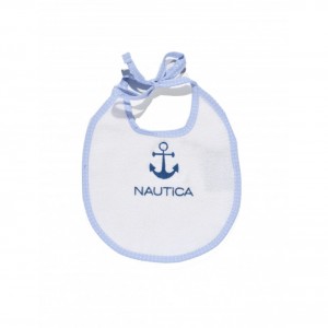 Nautica Des 931-1 Σαλιάρα Πετσετέ Αδιάβροχη Σιέλ πουά 19x20