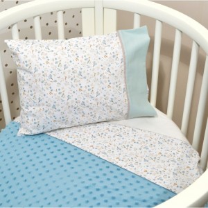 Oliver Baby Des.403 Minky Κουβέρτα Αγκαλιάς Διπλής Όψης Μέντα 75x95