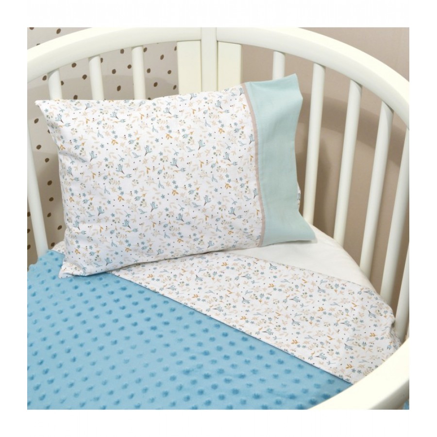 Oliver Baby Des.403 Minky Κουβέρτα Αγκαλιάς Διπλής Όψης Μέντα 75x95