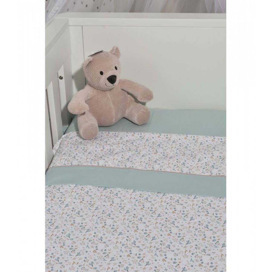 Oliver Baby Des.403 Σεντόνια Λίκνου Σετ 2τ -75x110-100% Βαμβάκι Μέντα