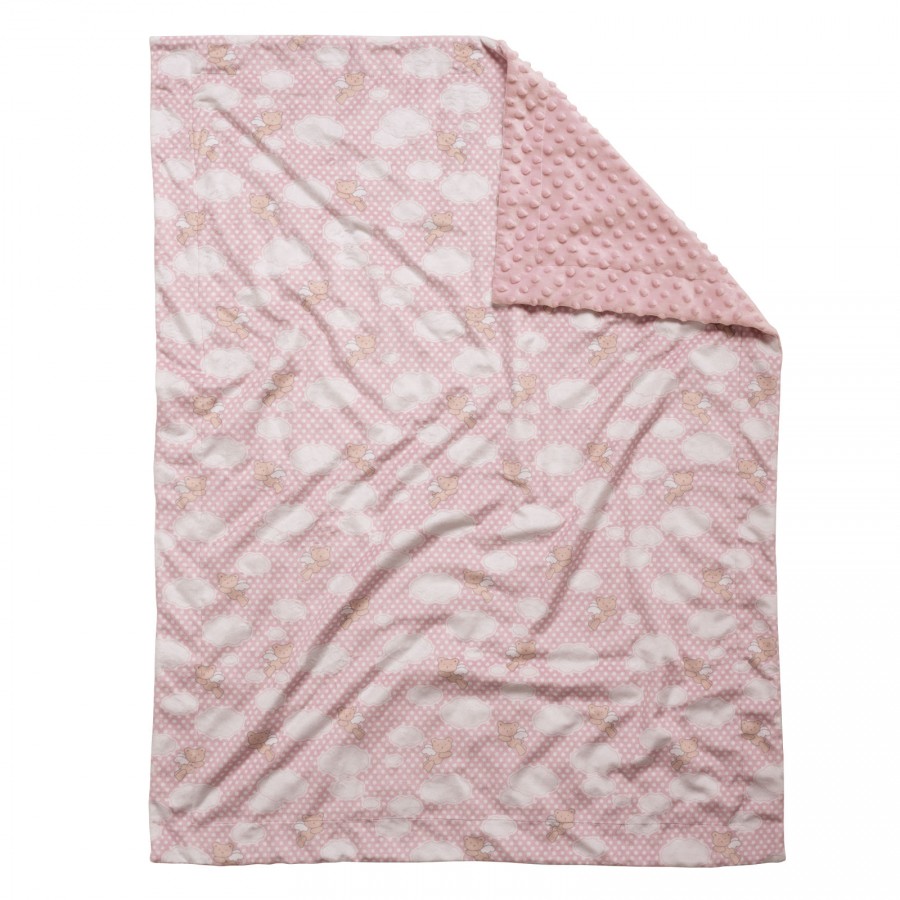 DAS BABY ΚΟΥΒΕΡΤΑ FLEECE 75X100 RELAX 4902 PINK