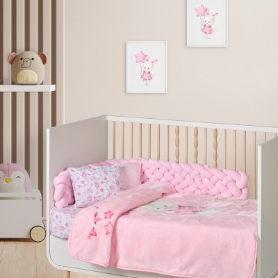 DAS BABY ΚΟΥΒΕΡΤΑ VELOUR 110X140 RELAX 4917 PINK