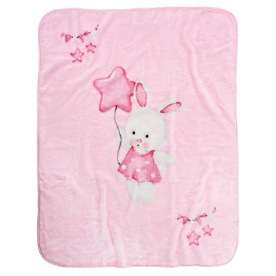 DAS BABY ΚΟΥΒΕΡΤΑ VELOUR 110X140 RELAX 4917 PINK