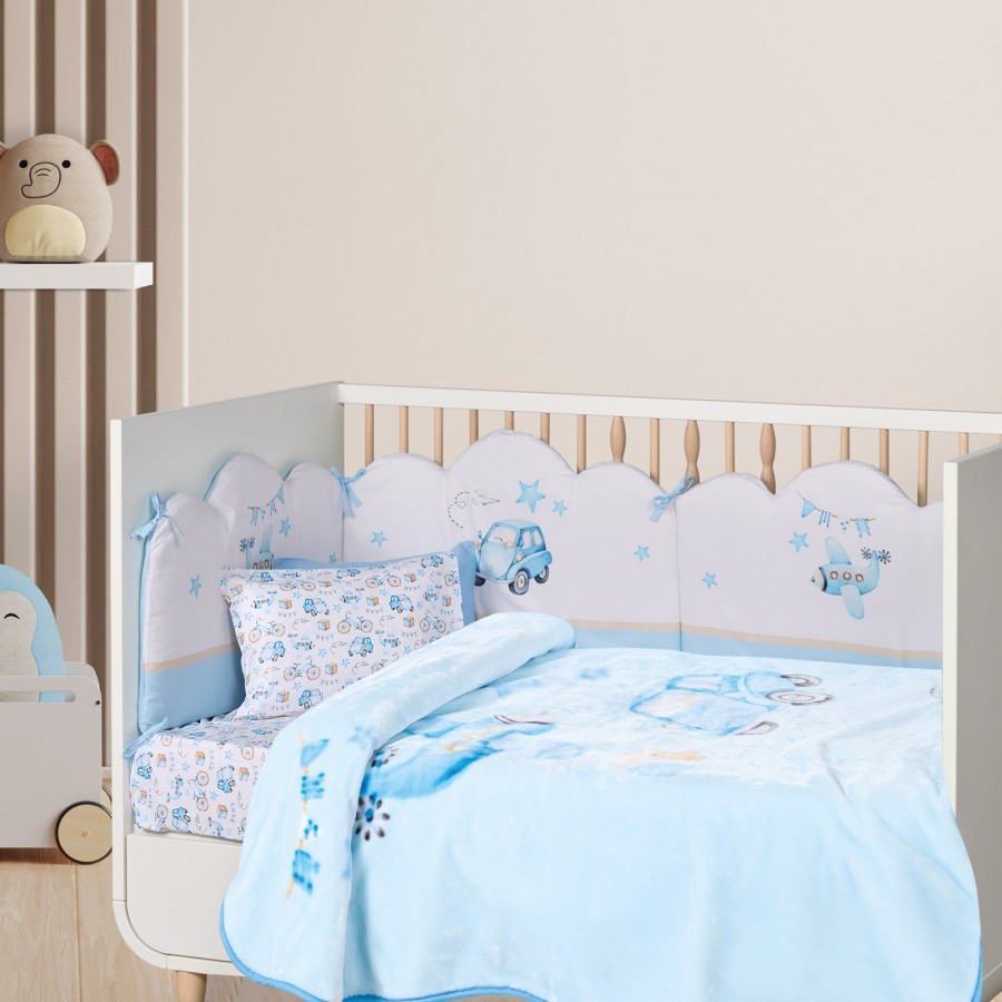 DAS BABY ΚΟΥΒΕΡΤΑ VELOUR 110X140 RELAX 4918 BLUE