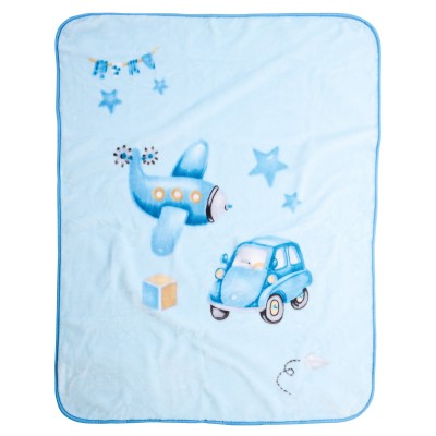 DAS BABY ΚΟΥΒΕΡΤΑ VELOUR 110X140 RELAX 4918 BLUE