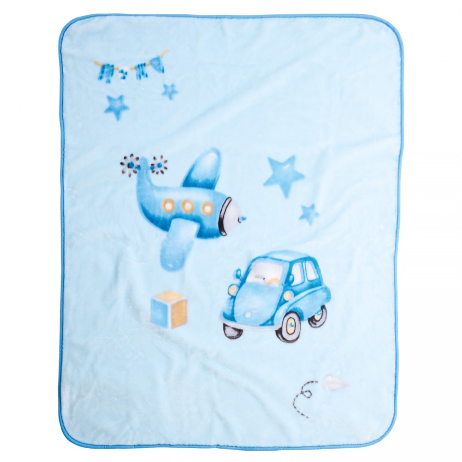 DAS BABY ΚΟΥΒΕΡΤΑ VELOUR 110X140 RELAX 4918 BLUE