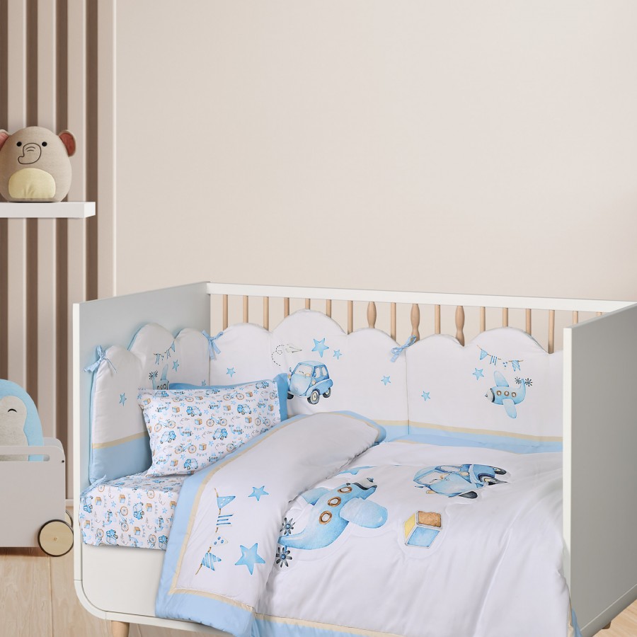 DAS BABY ΠΑΝΤΑ ΚΟΥΝΙΑΣ FUN DIGITAL PRINT 4918 BLUE, OCHRE, WHITE