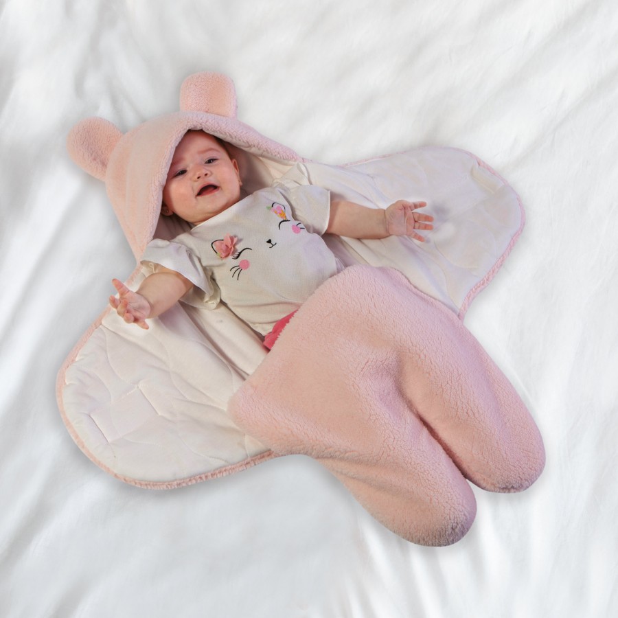 DAS BABY ΥΠΝΟΣΑΚΟΣ FLEECE 80X85 RELAX 4910 PINK