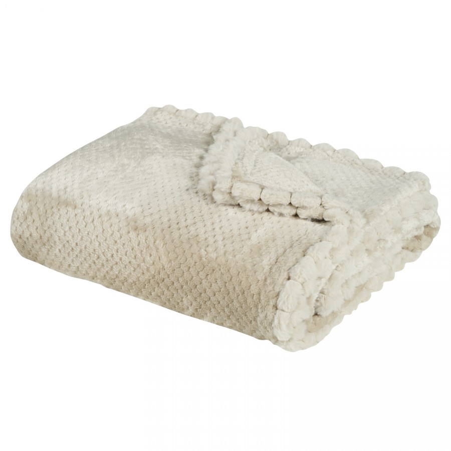 DAS HOME ΚΟΥΒΕΡΤΑ FLEECE 130Χ170 1187 BEIGE