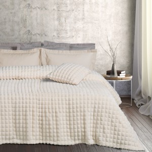 DAS HOME ΚΟΥΒΕΡΤΑ FLEECE 220Χ240 1356 IVORY