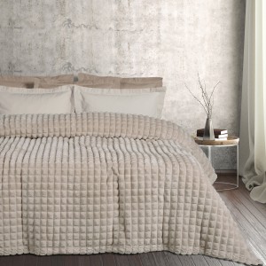 DAS HOME ΚΟΥΒΕΡΤΑ FLEECE 220Χ240 1357 TAUPE