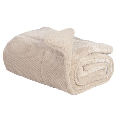 DAS HOME ΚΟΥΒΕΡΤΟΠΑΠΛΩΜΑ SHERPA ΜΟΝΟ 1181 BEIGE