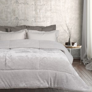 DAS HOME ΚΟΥΒΕΡΤΟΠΑΠΛΩΜΑ SHERPA ΜΟΝΟ 1182 ICE GREY