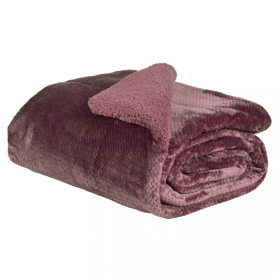 DAS HOME ΚΟΥΒΕΡΤΟΠΑΠΛΩΜΑ SHERPA ΜΟΝΟ 1188 DARK LILAC