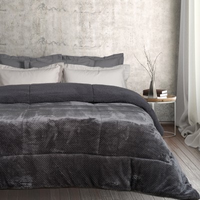 DAS HOME ΚΟΥΒΕΡΤΟΠΑΠΛΩΜΑ SHERPA ΥΠΕΡΔΙΠΛΟ 1183 DARK GREY