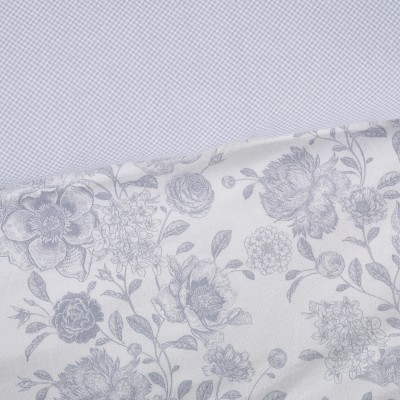 DAS HOME ΣΕΤ ΠΑΠΛΩΜΑΤΟΘΗΚΗ ΜΟΝΗ FLANNEL 9636 GREY, IVORY