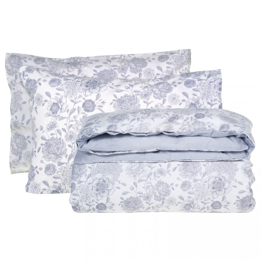 DAS HOME ΣΕΤ ΠΑΠΛΩΜΑΤΟΘΗΚΗ ΜΟΝΗ FLANNEL 9636 GREY, IVORY