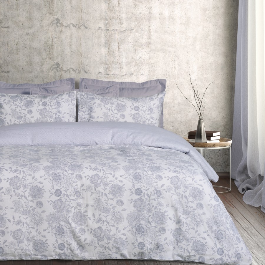 DAS HOME ΣΕΤ ΠΑΠΛΩΜΑΤΟΘΗΚΗ ΜΟΝΗ FLANNEL 9636 GREY, IVORY