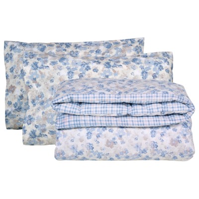 DAS HOME ΣΕΤ ΠΑΠΛΩΜΑΤΟΘΗΚΗ ΜΟΝΗ FLANNEL 9637 BLUE, TAUPE