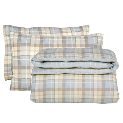 DAS HOME ΣΕΤ ΠΑΠΛΩΜΑΤΟΘΗΚΗ ΥΠΕΡΔΙΠΛΗ FLANNEL 9639 GREY, TAUPE