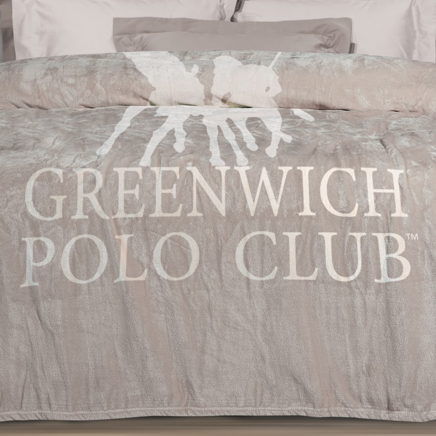 GREENWICH POLO CLUB ΚΟΥΒΕΡΤΑ FLEECE 160X220 3490 TAUPE