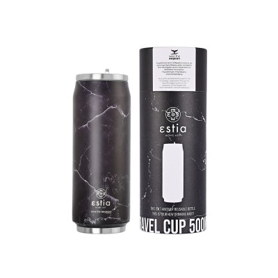 ESTIA ΘΕΡΜΟΣ TRAVEL CUP SAVE THE AEGEAN 500ml PENTELICA BLACK