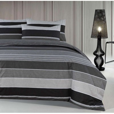 Σετ Σεντόνια King Size Grego Grey 4Τμχ Με Λάστιχο 180X200+35 Espree