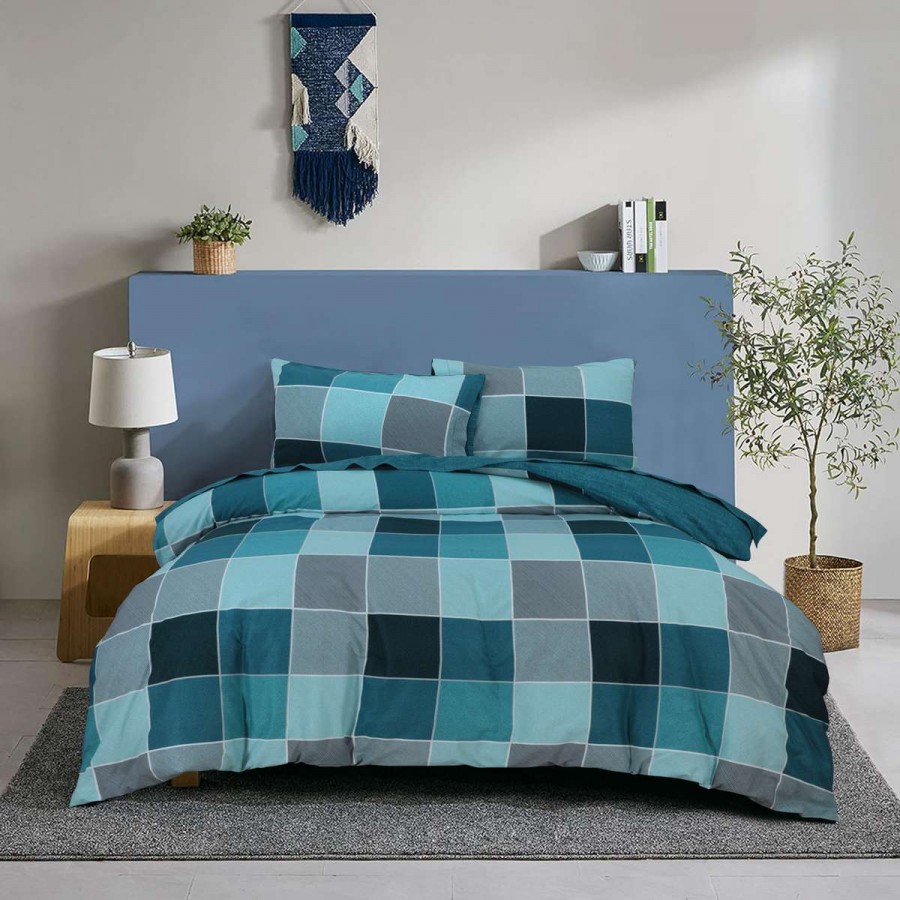 Σετ Σεντόνια King Size Naty Blue 4Τμχ 280X270 Espree