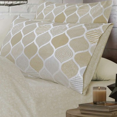 Σετ Σεντόνια Διπλά Geo Beige 4Τμχ 200X270 Espree