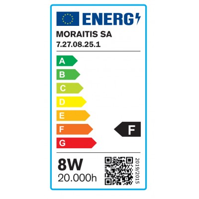 InLight E27 LED Filament G95 8watt Dimmable με μελί κάλυμμα (7.27.08.25.1)