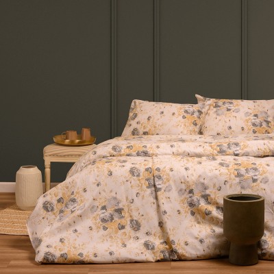 ΣΕΤ ΣΕΝΤΟΝΙΑ ΦΑΝΕΛΕΝΙΑ KING SIZE (Λ) PEONIA GREY (270X260)