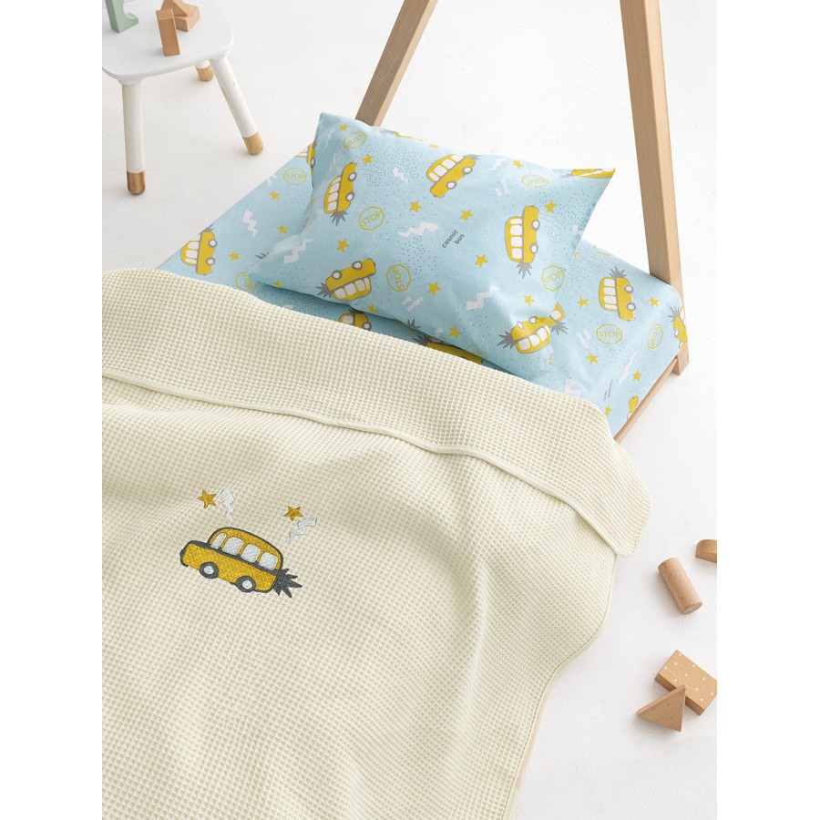 Κουβέρτα Πικέ Κούνιας Baby Blankets 100x150 CANDY/2 CREAM