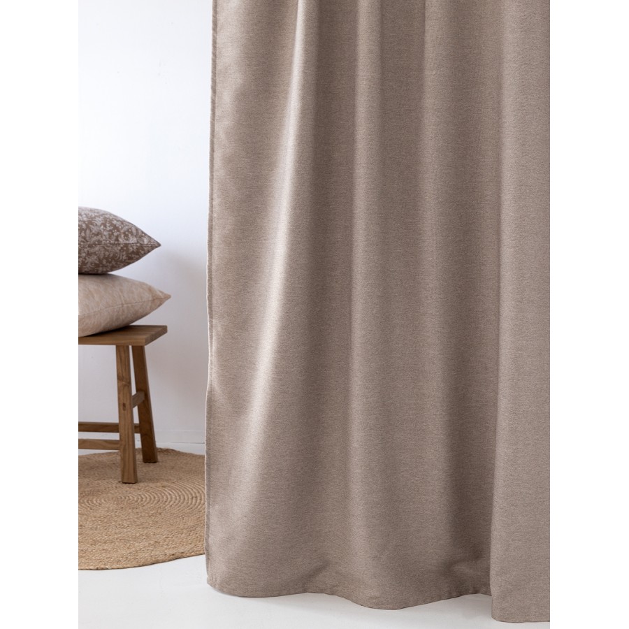 Κουρτίνα Με Τρουκς 140x260 CRESS BEIGE